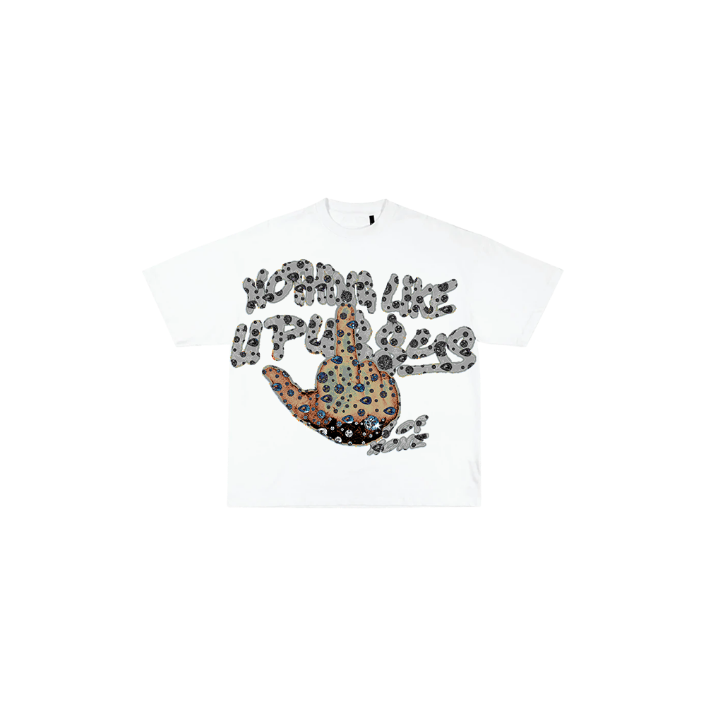 NOTHING LIKE U PU$$YS TEE''WHITE RHINESTONE''