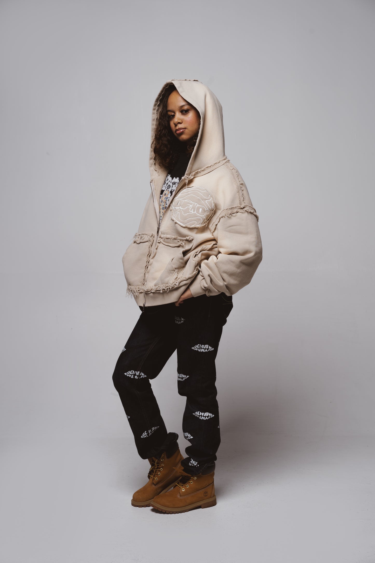 DOUBLE POCKET ZIP UP"CREAM"