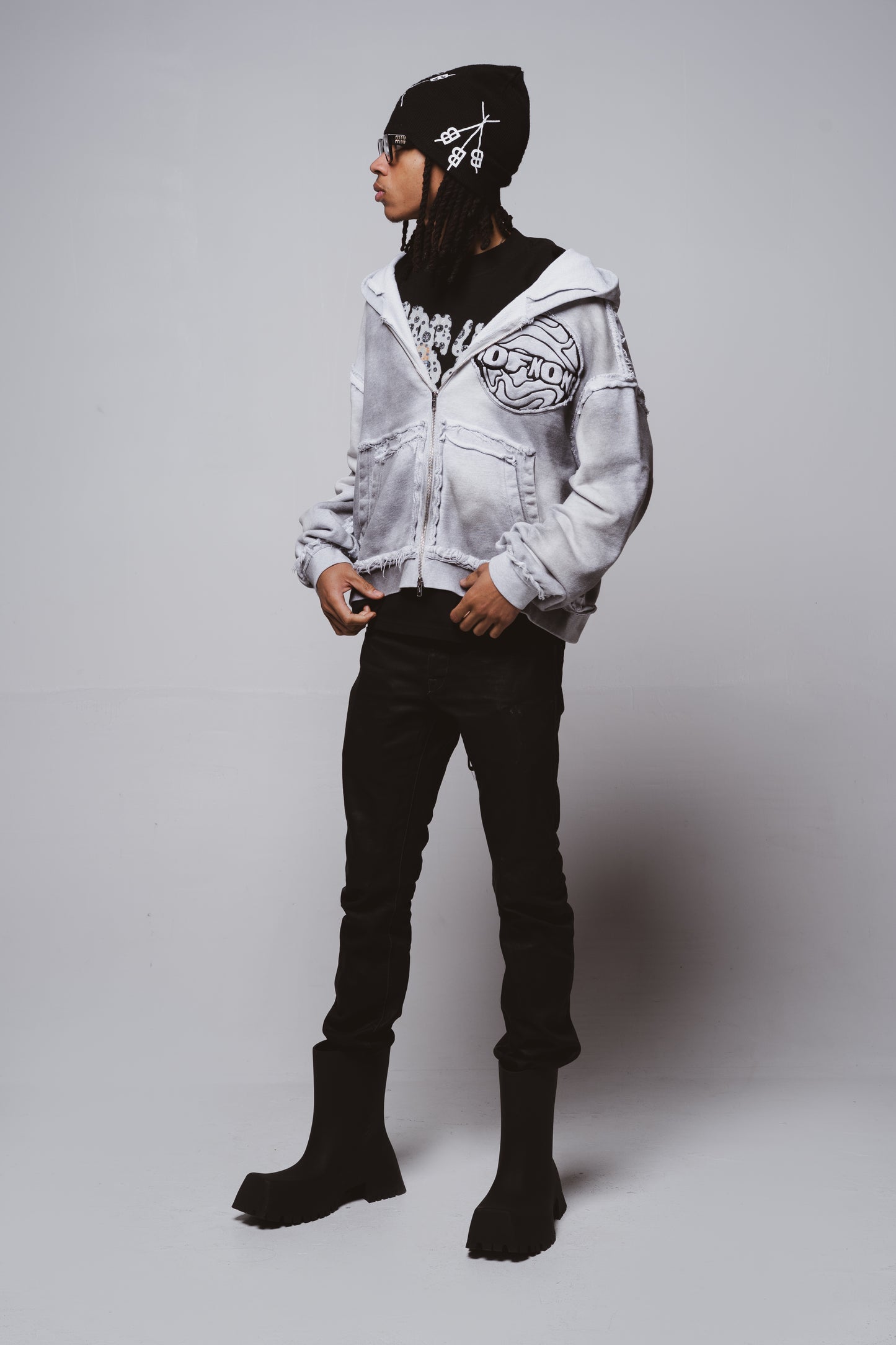 DOUBLE POCKET ZIP UP"SPACE GREY"