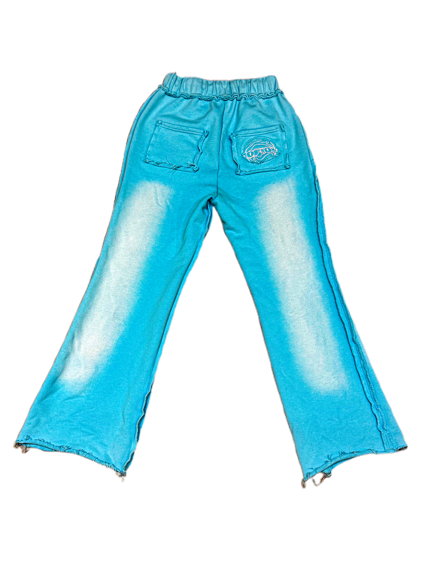 HEAVILY DISTRESSED "ICE BLUE" PANTS