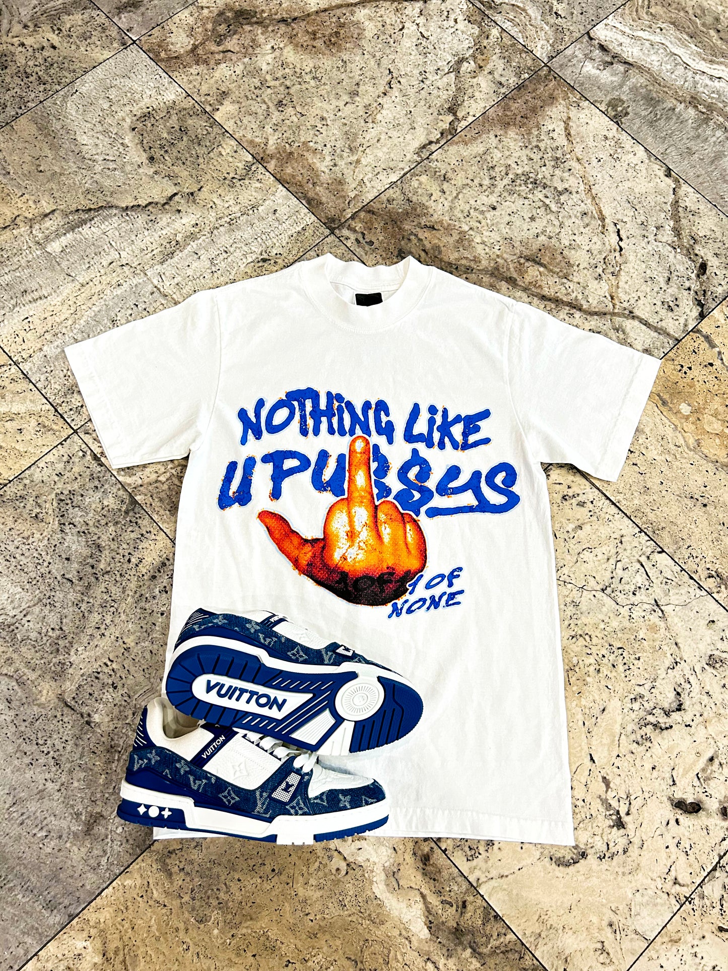 NOTHING LIKE U PU$$YS TEE "VARSITY BLUE"