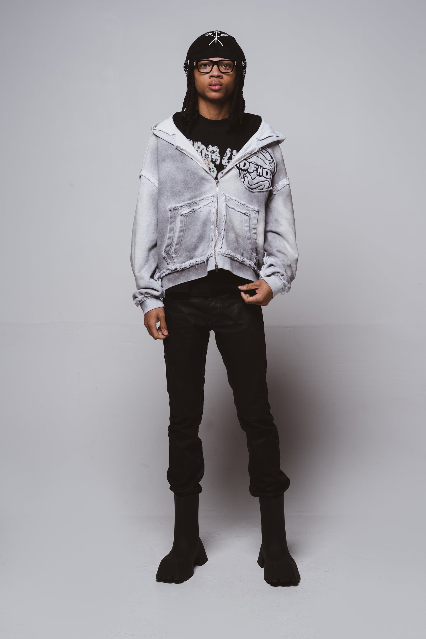 DOUBLE POCKET ZIP UP"SPACE GREY"