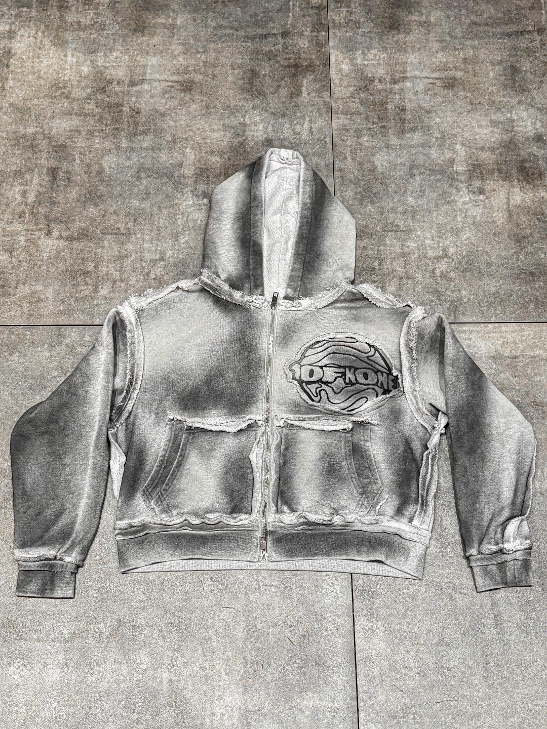 DOUBLE POCKET ZIP UP"SPACE GREY"