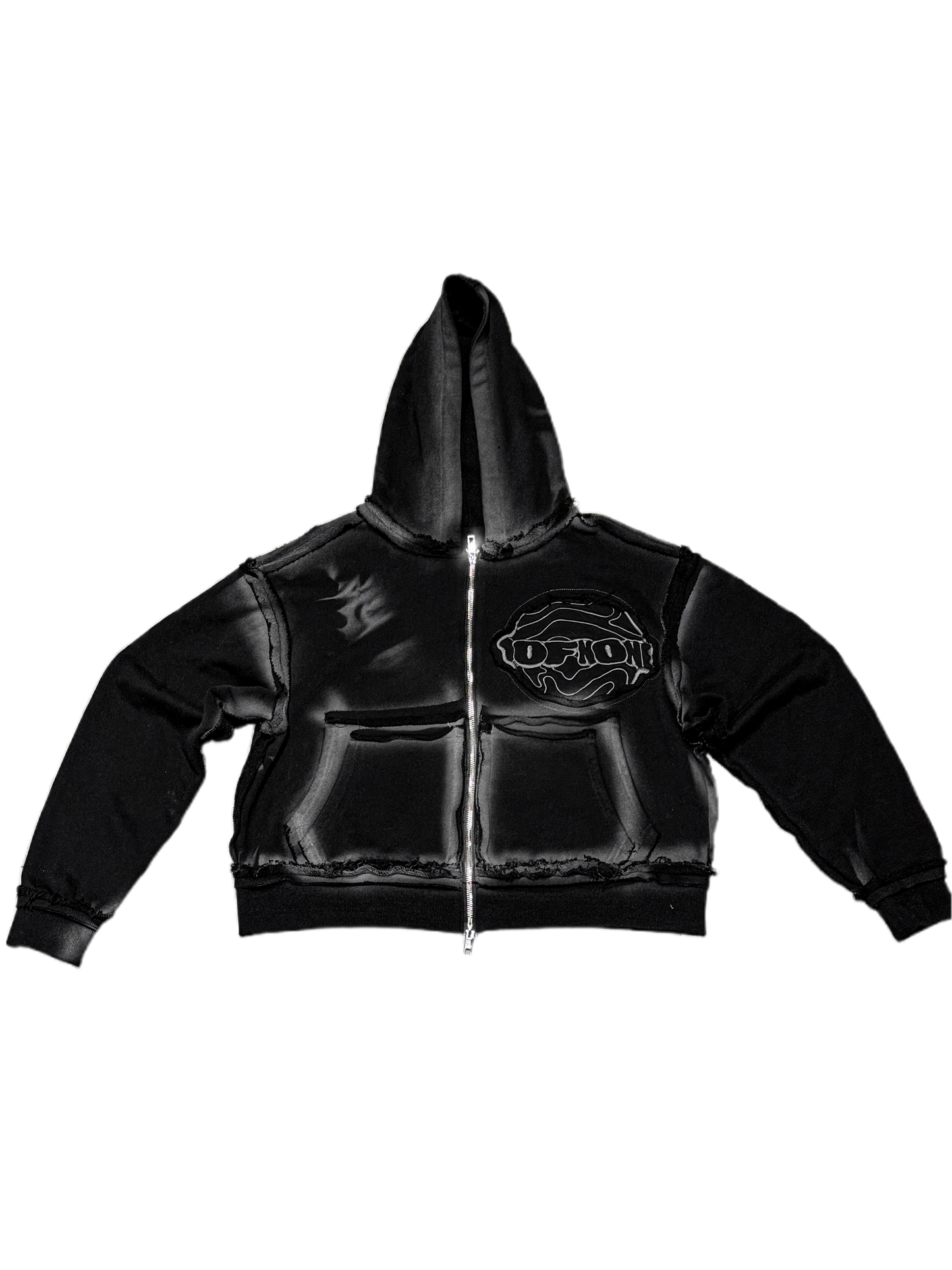 DOUBLE POCKET ZIP UP "CHARCOAL BLACK"
