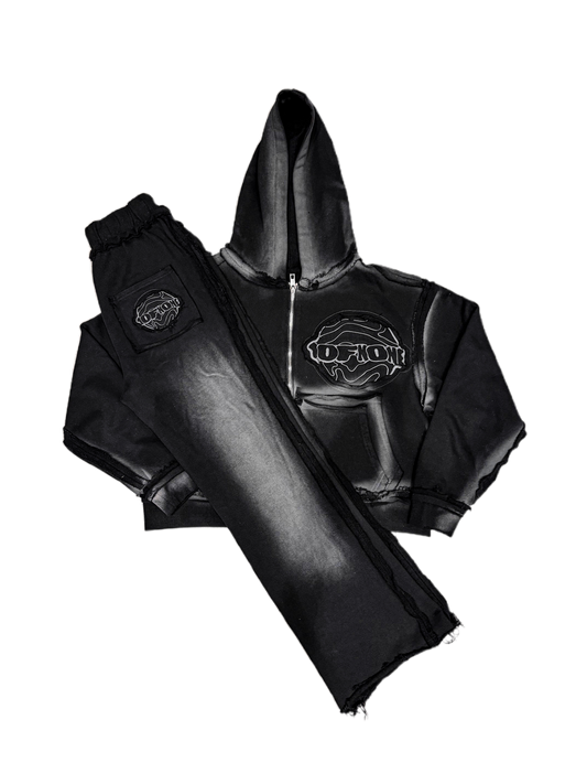 DOUBLE POCKET "CHARCOAL BLACK" SWEATSUITS