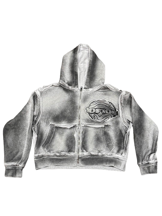 DOUBLE POCKET ZIP UP"SPACE GREY"